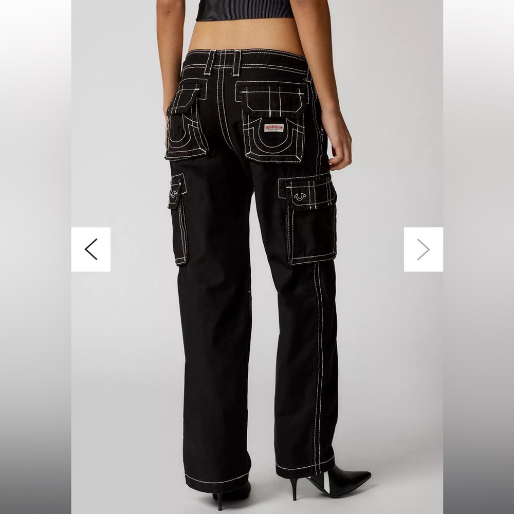 True religion big T Black Cargo jeans